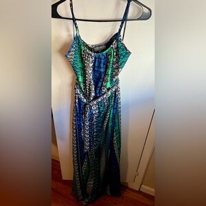 Multicolor Patterned Women's maxi Dress